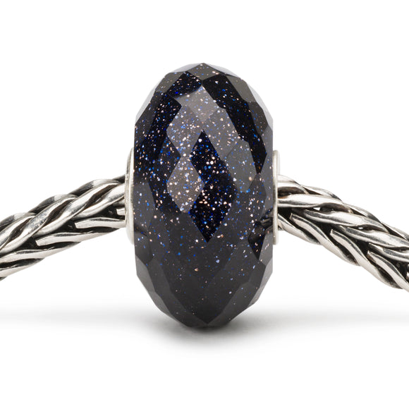 Faceted Blue Goldstone Bead