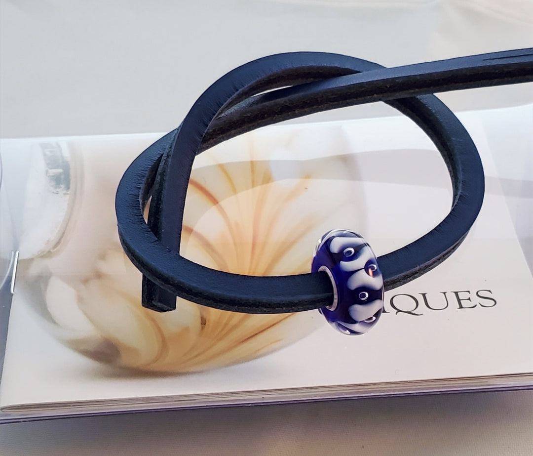 Unique Leather Bracelet, Poppy Seed