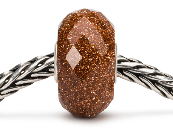 Faceted Goldstone Bead