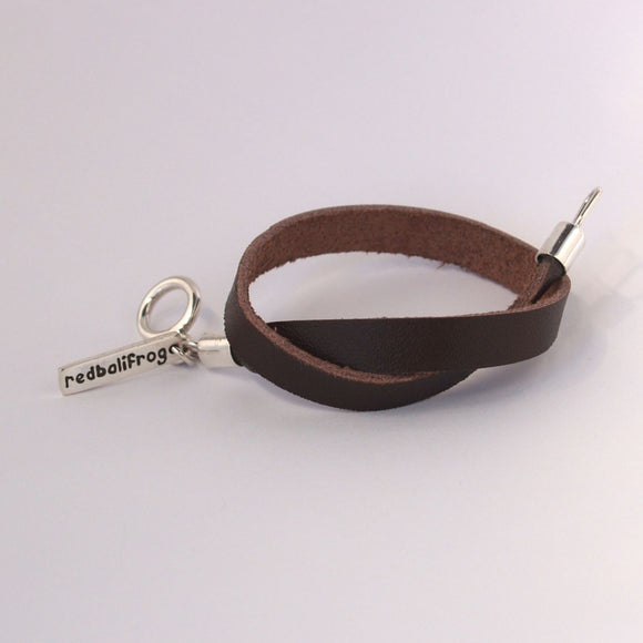 Brown Leather Strap Bracelet