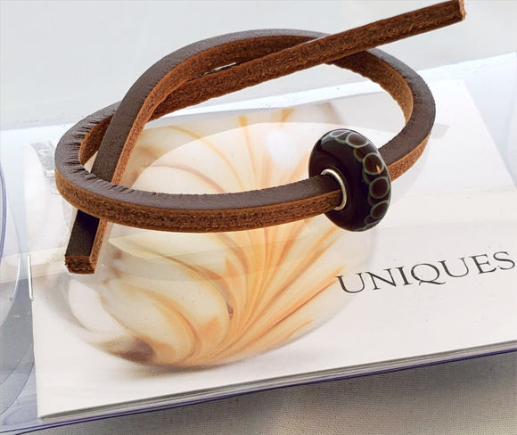 Unique Leather Bracelet, Brown